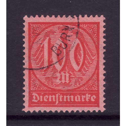 GERMANY 1923 OFFICIAL SG O253 100M CARMINE / CARMINE FINE USED