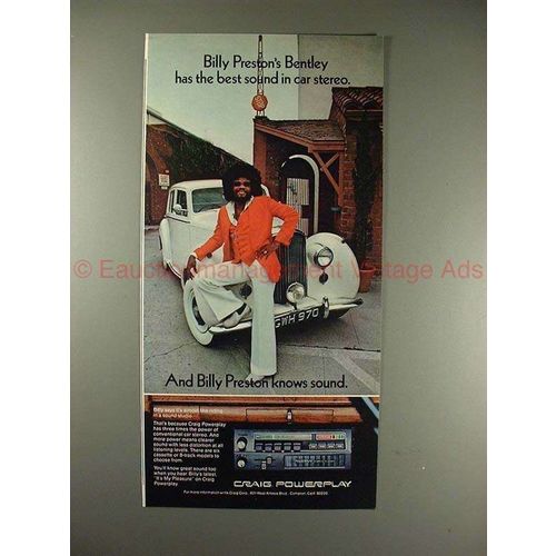 1975 Craig PowerPlay Car Stereo Ad w/ Billy Preston!!