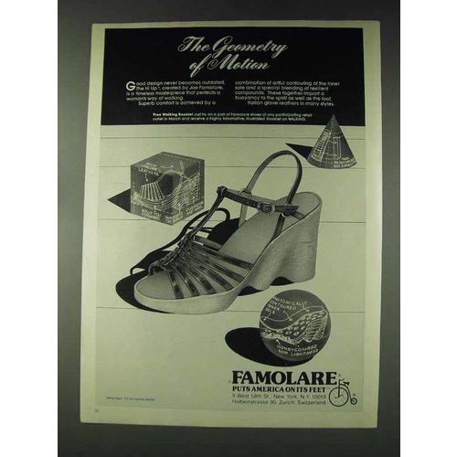 1978 Famolare Hi Up Shoe Ad - The Geometry of Motion