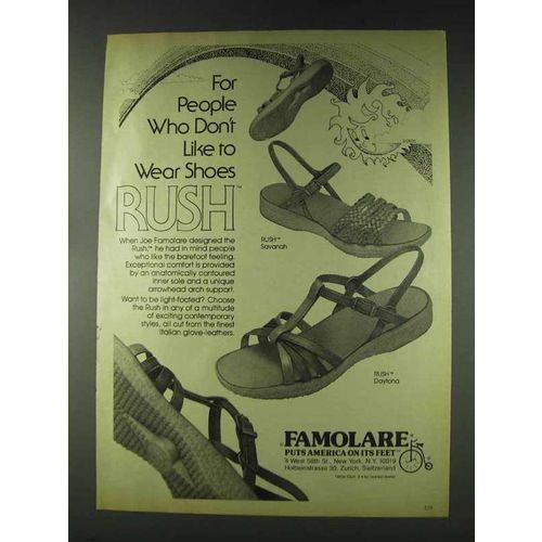 1978 Famolare Rush Savanah and Rush Daytona Shoes Ad