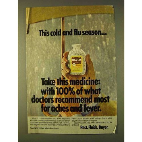 1979 Bayer Aspirin Ad - This Cold and Flu Season