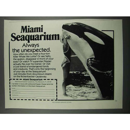1983 Miami Seaquarium Ad - Always the Unexpected
