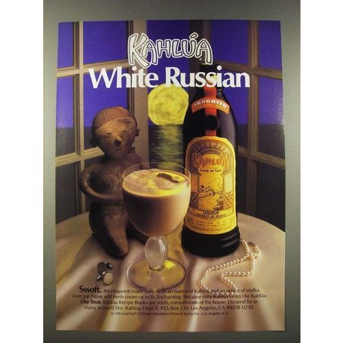 1986 Kahlua Liqueur Ad - White Russian