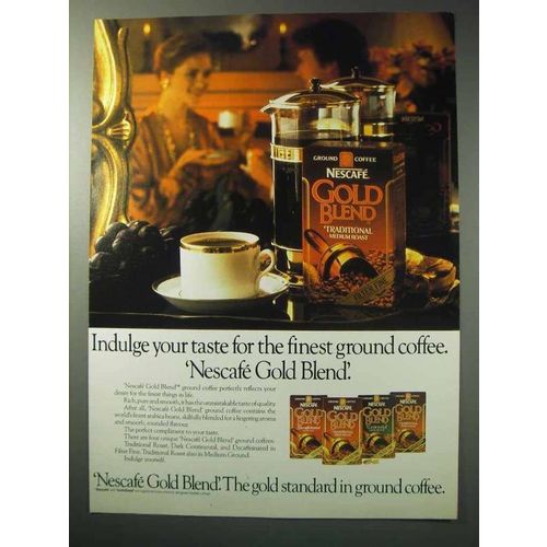 1986 Nescafe Gold Blend Coffee Ad - Taste for Finest