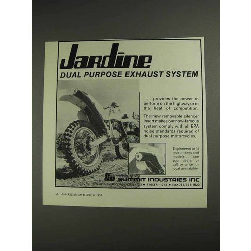 1992 Summit Industries Jardine Exhaust Systems Ad