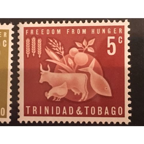 Trinidad & Tobago 1963 FFH 5c Brown Red Protein Foods MNH SG 305 Sc 110 stamp