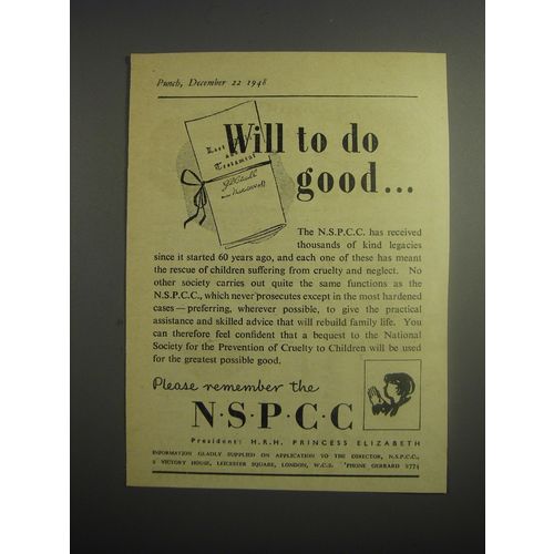 1948 NSPCC National Society for the Prevention of Cruelty to Children Ad