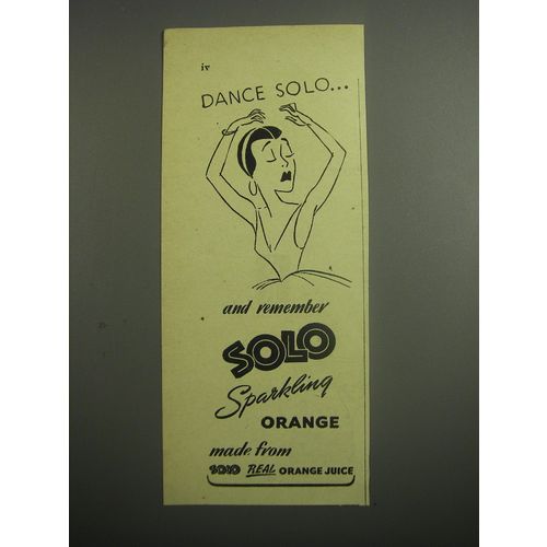 1948 Solo Orange Drink Ad - Dance Solo