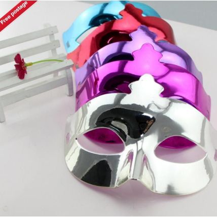 12PCS Prom Mardi Gras Assorted Metallic Plastic Eye Masks Costume Party Masks UK