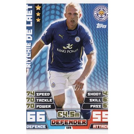 Match Attax 2014/2015 129 Ritchie De Laet Leicester City