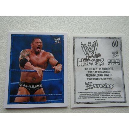 Topps - Merlin 2008 WWE Heroes Wresting Stickers 1-216 & P1-P15 Variants (EB2)