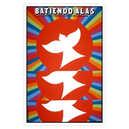 Spanish Movie Poster 4"Flapping WINGS"Cuba film.Dove art.World Graphic Design