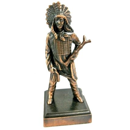 Indian Chief Die Cast Metal Collectible Pencil Sharpener