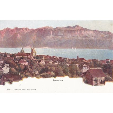Lausanne Switzerland Vintage early Postcard unused VGC Undivided Back