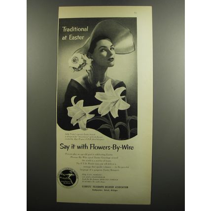 1952 FTD Florists' Telegraph Delivery Association Ad - Traditional at Easter