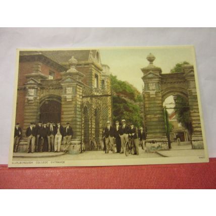 ENTRANCE, THE COLLEGE, MARLBOROUGH, WILTSHIRE unused vintage postcard #