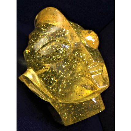 Ultraman Tiga Head Bust Clear Acrylic Gold Glitter - Magic Q Limited Edition NFS