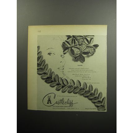 1956 Castlecliff Jewelry Advertisement - Liane