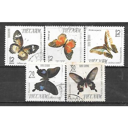 VIET-NAM du Nord N° 472 473 475 476 477 YVERT OBLITERE ( USED )