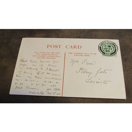1906 Woodbury Series fr Postcard - St Andrew's Church & Cemetery - Nottingham