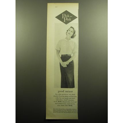 1958 Peck and Peck Blouse and Skirt Advertisement - Good mixer