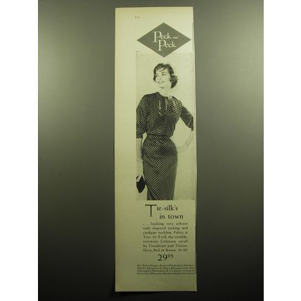 1958 Peck and Peck Advertisement - Dress by Goodman and Theise