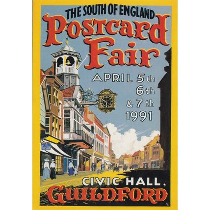 South of England Postcard Fair 1991 Guildford Postcard unused VGC