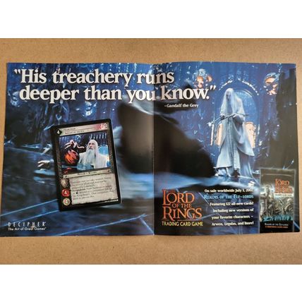 LOTR CCG TCG REALMS OF THE ELF LORDS ROTEL PROMOTIONAL ADVERTISEMENT/SELL SHEET