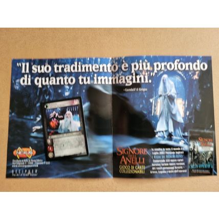 ITALIAN LOTR CCG TCG REALMS OF THE ELF LORDS ROTEL PROM0 ADVERT/SELL SHEET ITALY