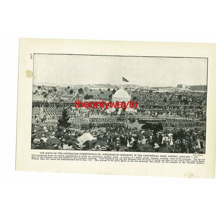 Birth Of Australian Commonwealth, Sydney, 1901, Book Illustration, 1907/9
