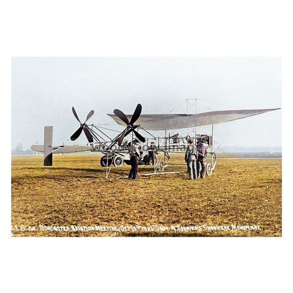 ptc8491 - Yorks' - M.Saunier's Chauviere Monoplane in 1909 Doncaster - print 6x4