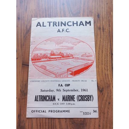 1961/62 FA Cup 1st Qualifying Round - Altrincham vs Marine (Crosby)