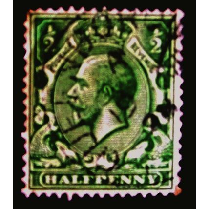 GB 1912 George V 0.5d green lighter hair SG339