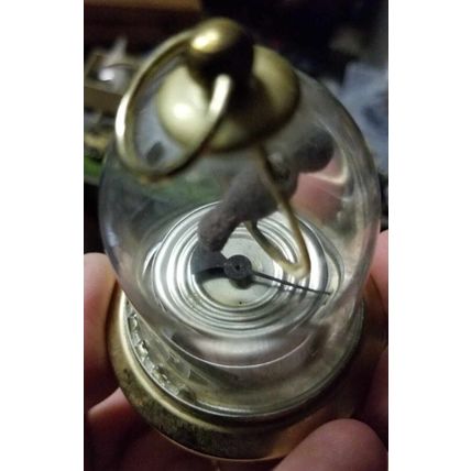 Rare Bird In Clear Domed Cage Thermometer Circa 1920's France Authentic Antique
