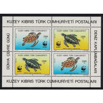 Turkish Cyprus WWF Turtles MS 1992 MNH SG#MS335 MI#Block 11 Sc#328a