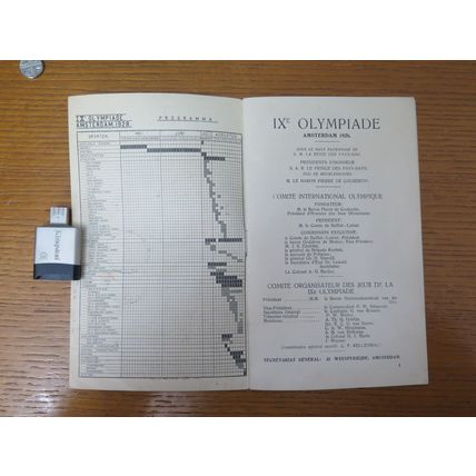 1928 AMSTERDAM OLYMPICS PROGRAMME No. 33 - VERY RARE