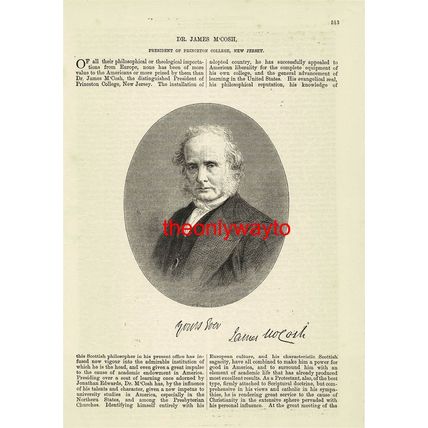 James M'Cosh, President, Princeton College, USA, Book Illustration (Print), 1875