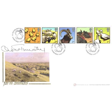 Christopher Timothy Farm Animals Rare Buckingham Hand Signed FDC
