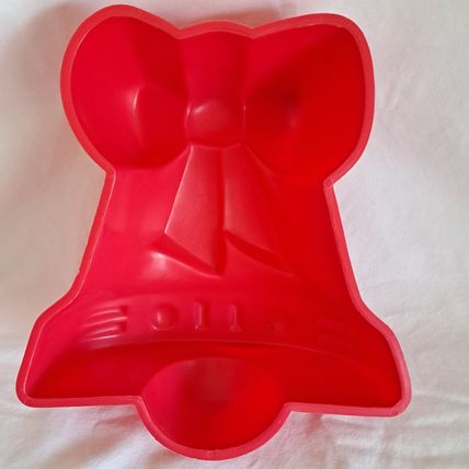 Christmas BELL BOW JELLO MOLD Jell-o Chocolate Plastic Bow Gelatin