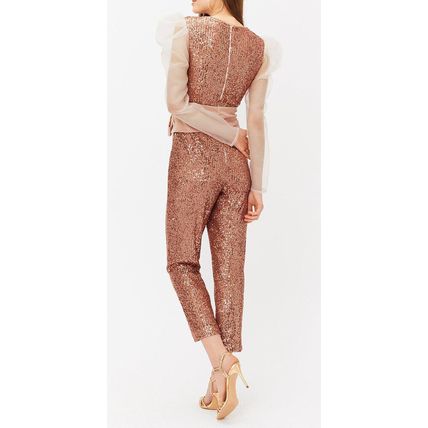 COAST Sequin & Satin Waistband Jumpsuit Rose Pink Size UK 18 BNWT (RARE)