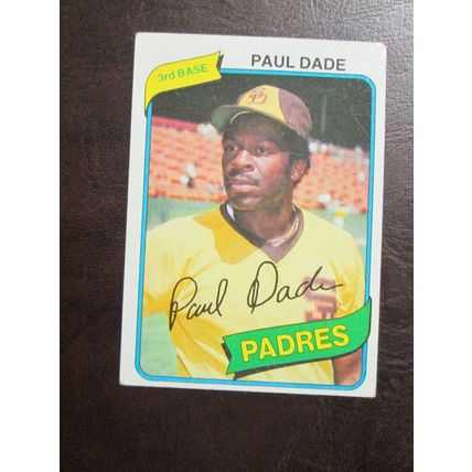 Two (2) Paul Dade Baseball Cards - See Pictures and Description Below