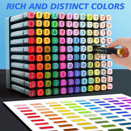 Alcohol Markers 168 Colors Drawing Pens Set Dual Tip Permanent Art Markers for K