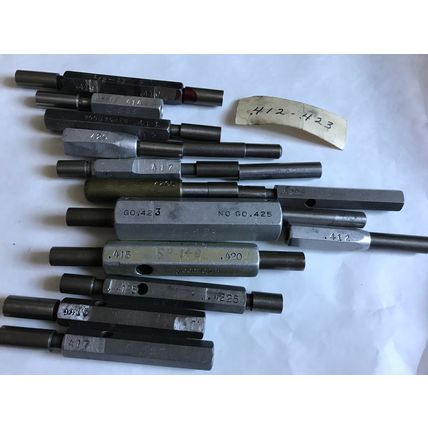 LOT THE PIPE MACHINERY GO NO GO PLUG GAGE .4195,.4225,.415,.420,.412,.423,SA