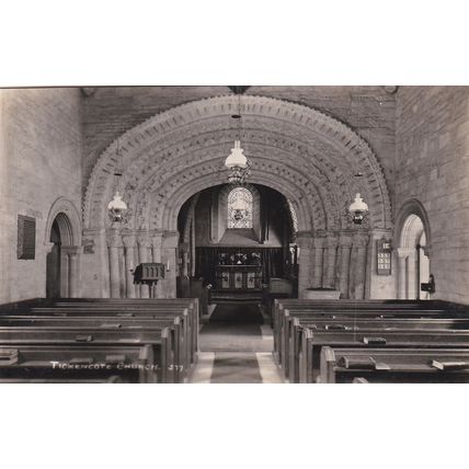 EC431 TICKENCOTE CHURCH INTERIOR . R/P POSTCARD