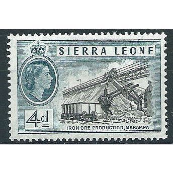 Sierra Leone 1956 SG215 4d Black & Slate-Blue Mounted Mint .. ..