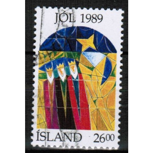 1989 Iceland - Sc# 685 used - Christmas 26.00 kr copy 1
