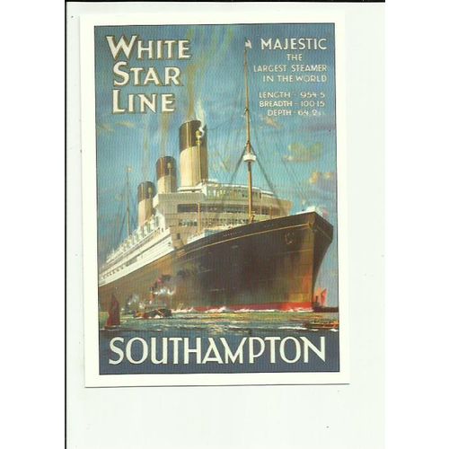 Advertising WHITE STAR LINE "Majestic" Postcard by Opie (ROOL 11)