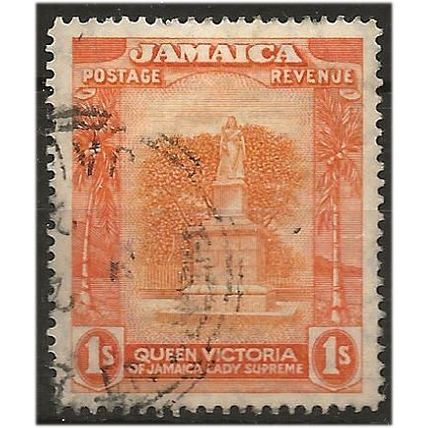 Jamaica 1920 SG85 1/- Orange-Yellow & Red-Orange Wmk M Crown CA Fine Used .. ...