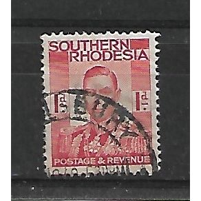 SouthernRhodesia.SG41 1d King George VI (Scarlet).Fine Used.Nov20
