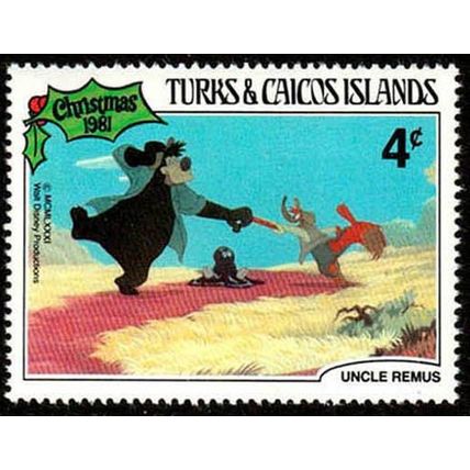 Turks & Caicos Islands 1981 Disney 4c MNH Stamp Uncle Remus.
